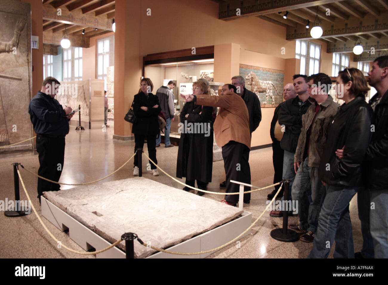 tour guide at the Oriental Institute Chicago Illinois Stock Photo - Alamy