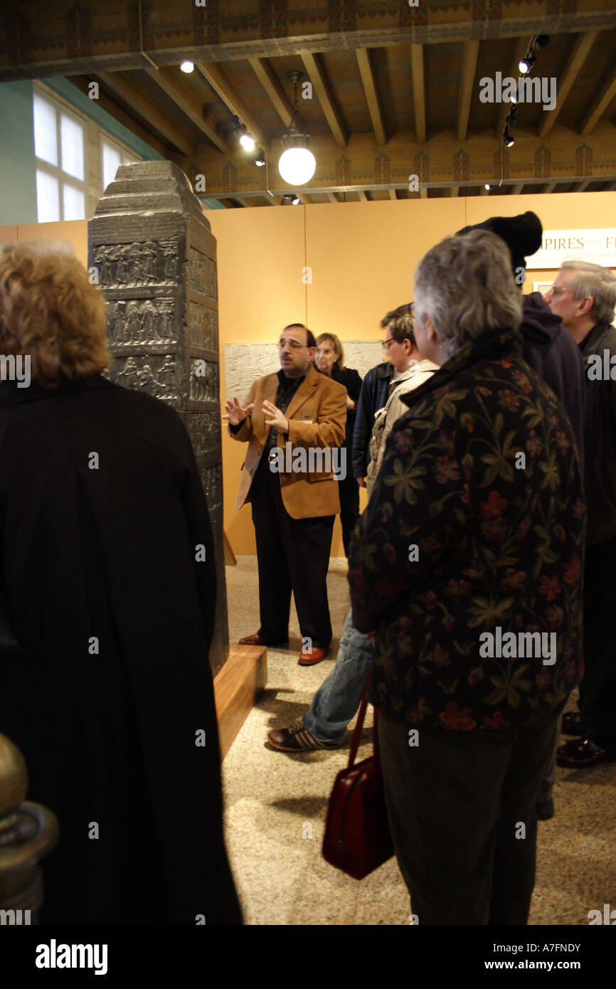 tour guide at the Oriental Institute Chicago Illinois Stock Photo - Alamy