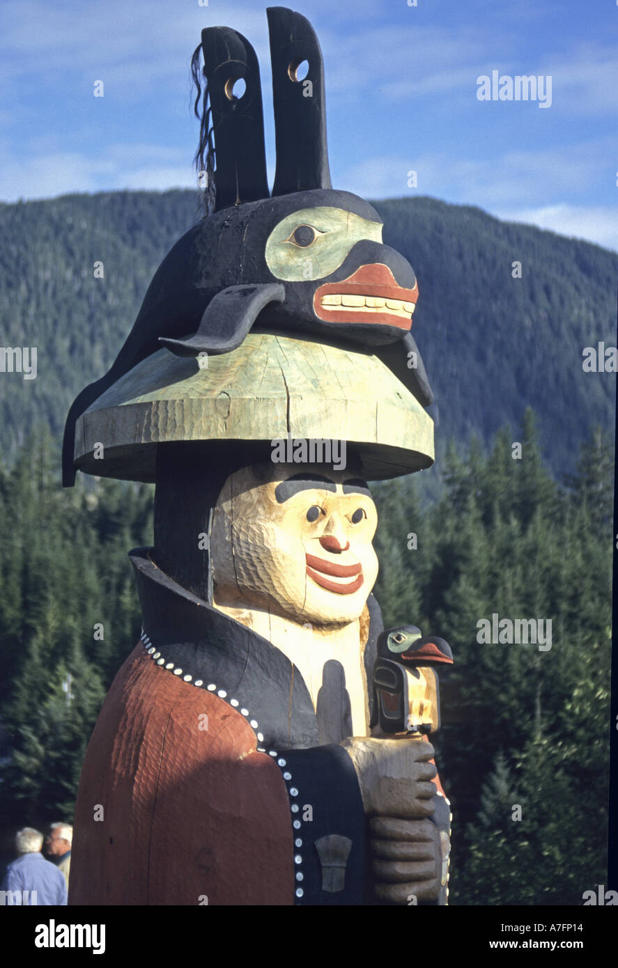 Totem Poles Ketchikan Alaska Stock Photo Alamy