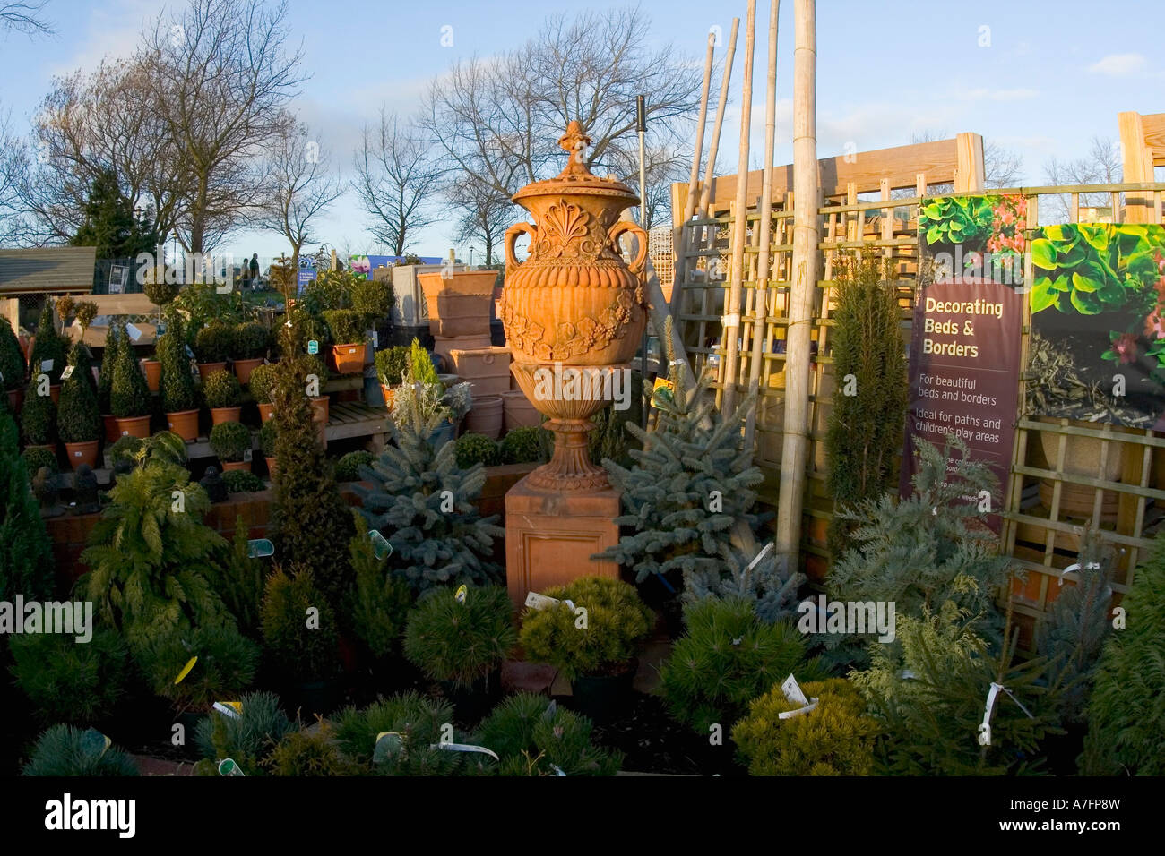 terracotta pots garden centre Stock Photo Alamy