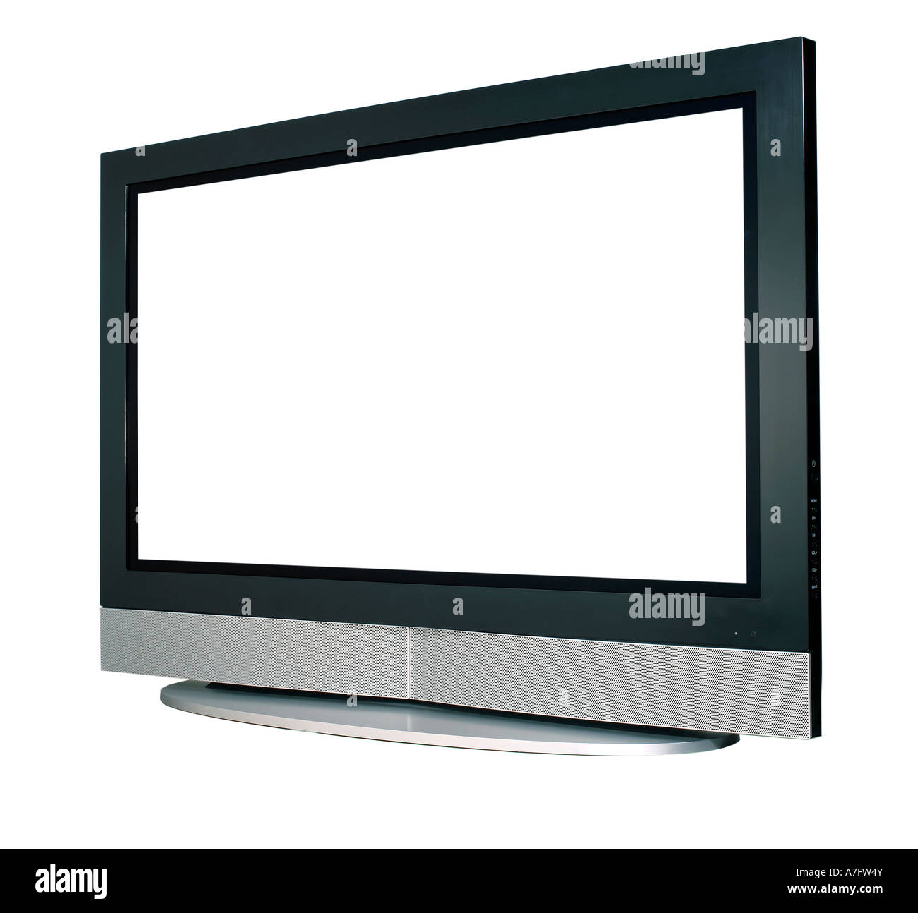 Plasma TV television flat screen set monitor Stock Photo Alamy
