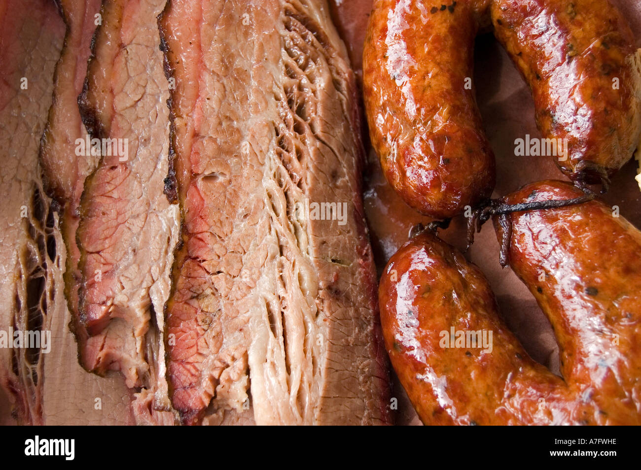 Sausage and beef brisket Stock Photo - Alamy