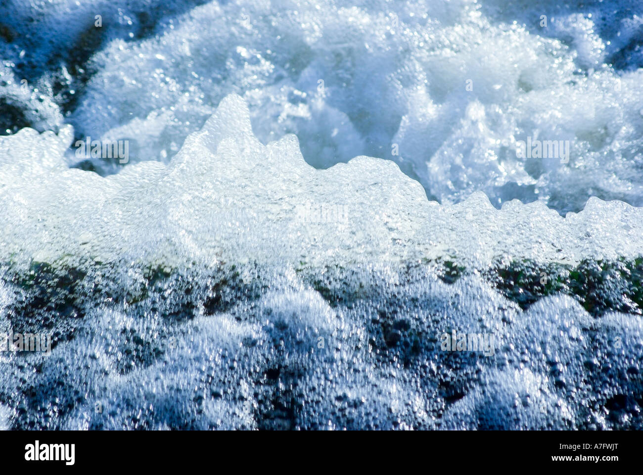 water rushing over weir Stock Photo - Alamy