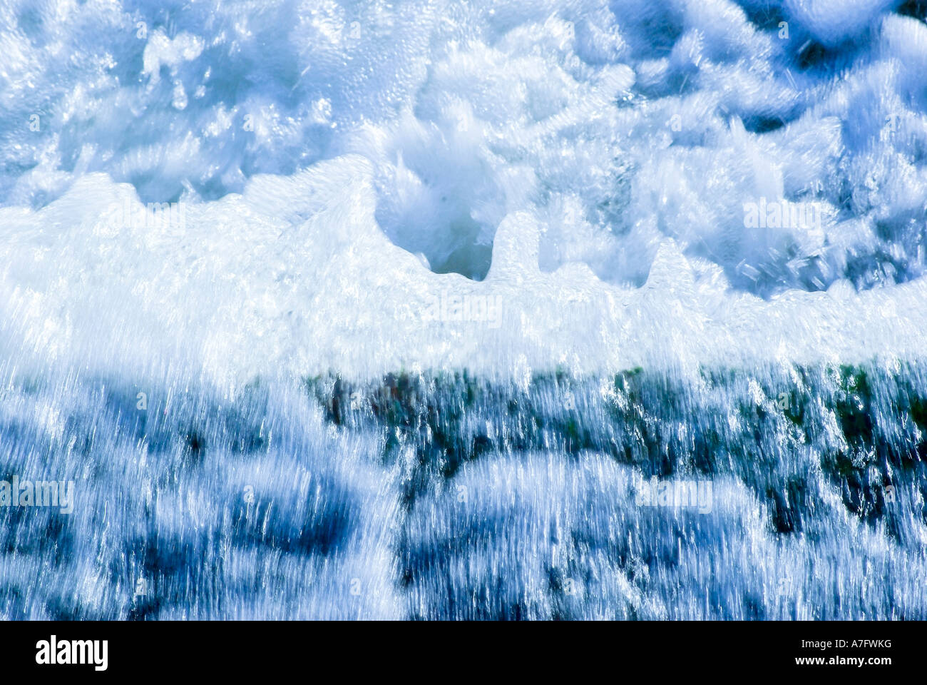 water rushing over weir Stock Photo - Alamy