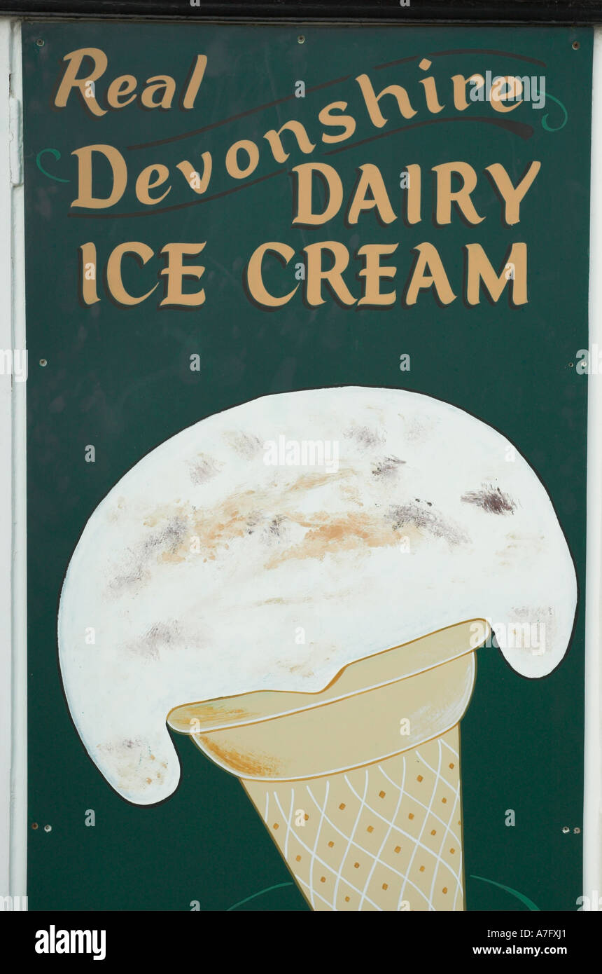 Devonshire Dairy Ice Cream sign Stock Photo Alamy