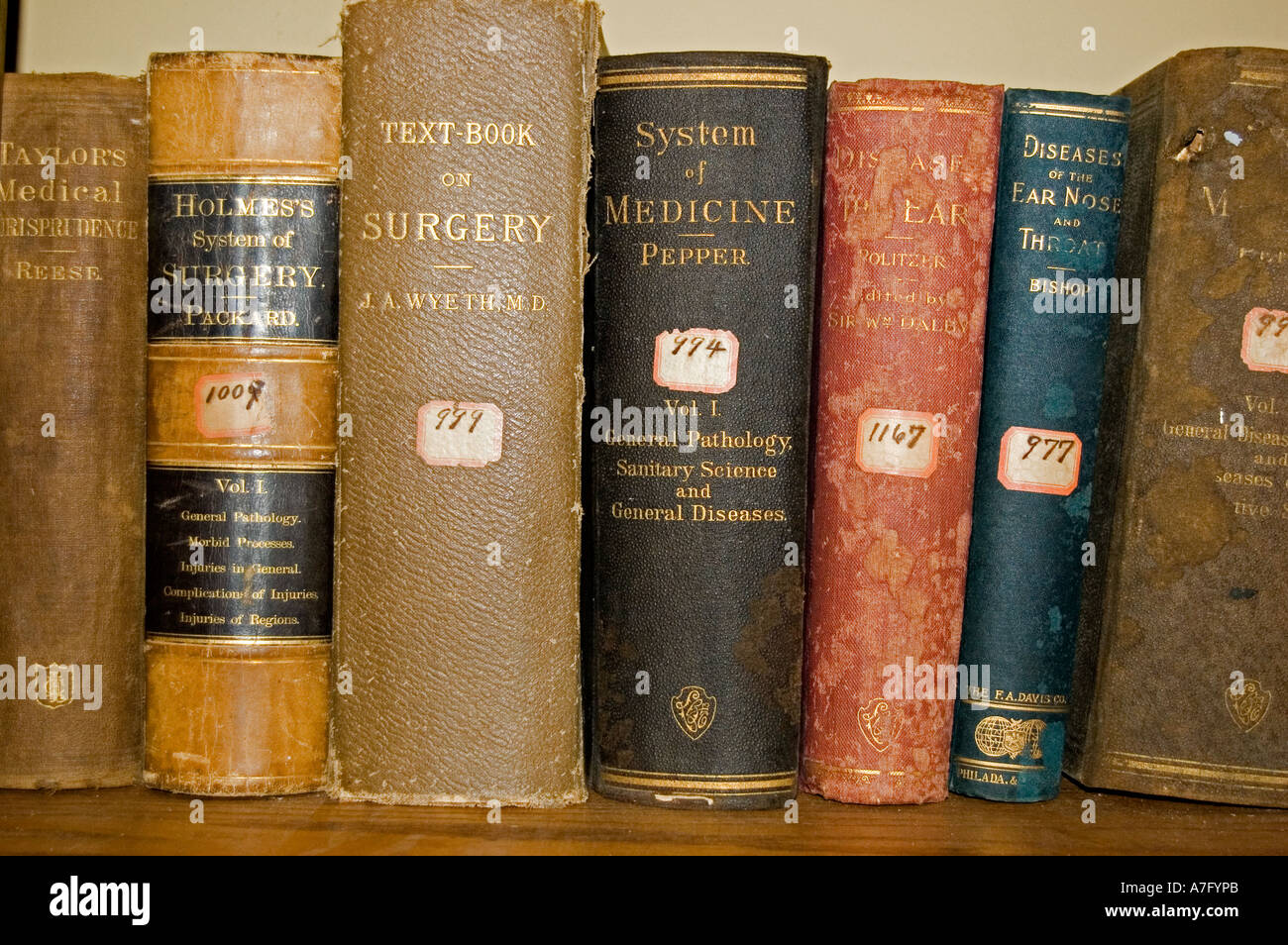 Old antique medical reference books Stock Photo - Alamy