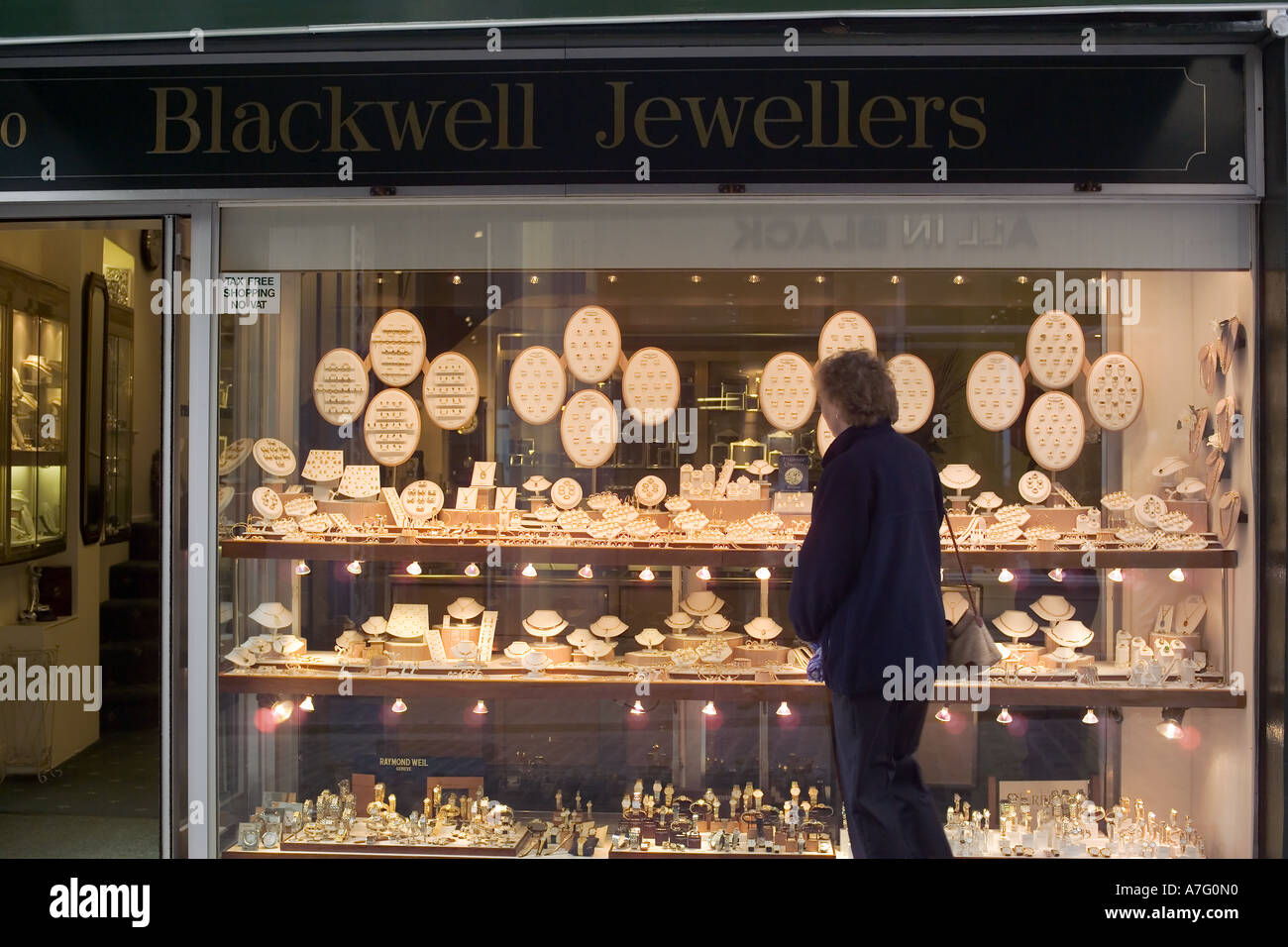JEWELLER STORE  ST-PETER PORT   GUERNSEY  CHANNEL ISLANDS GREAT-BRITAIN Stock Photo