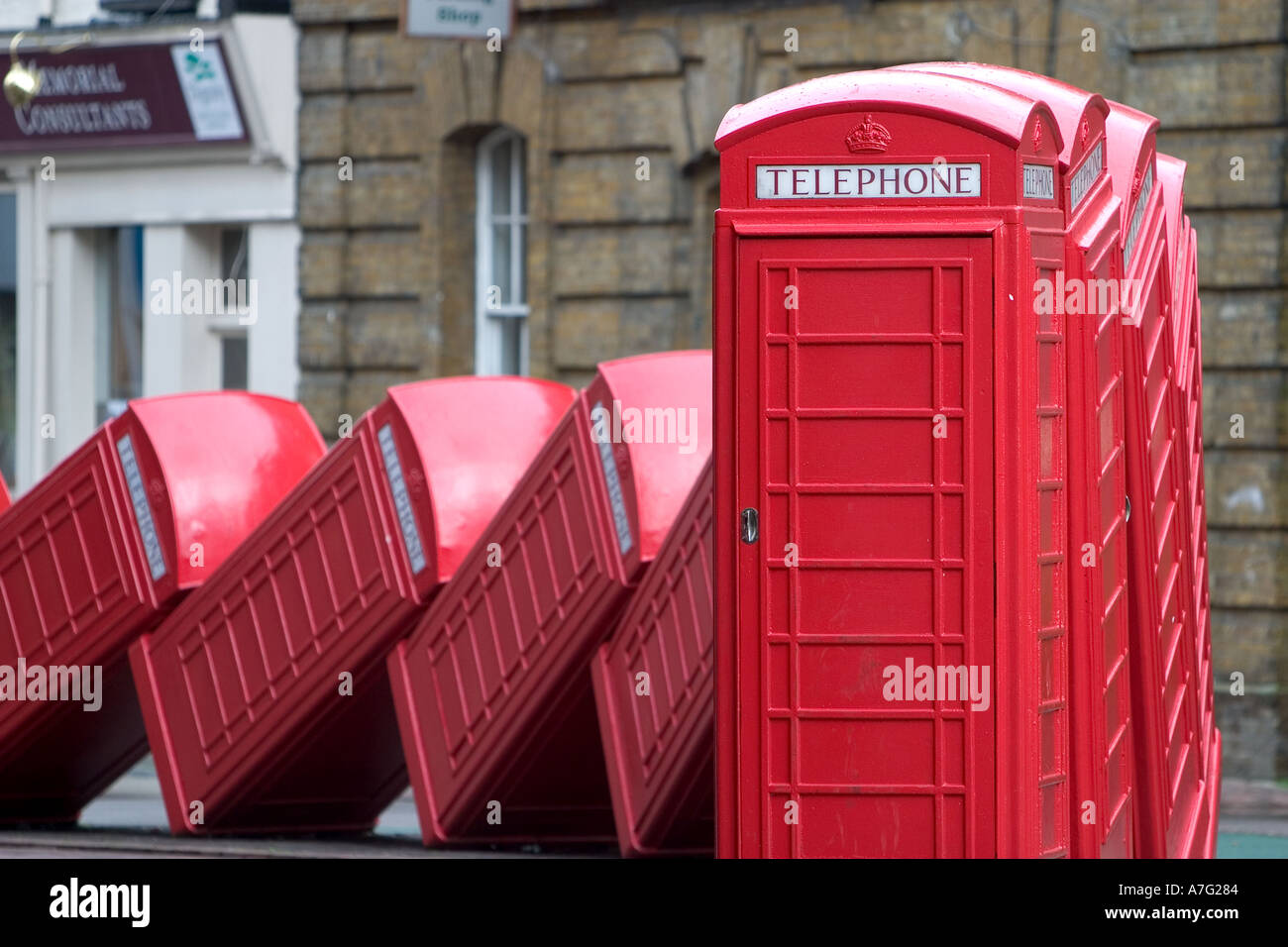 Telephone Boxes, Kingston Upon Thames High Resolution Stock Photography