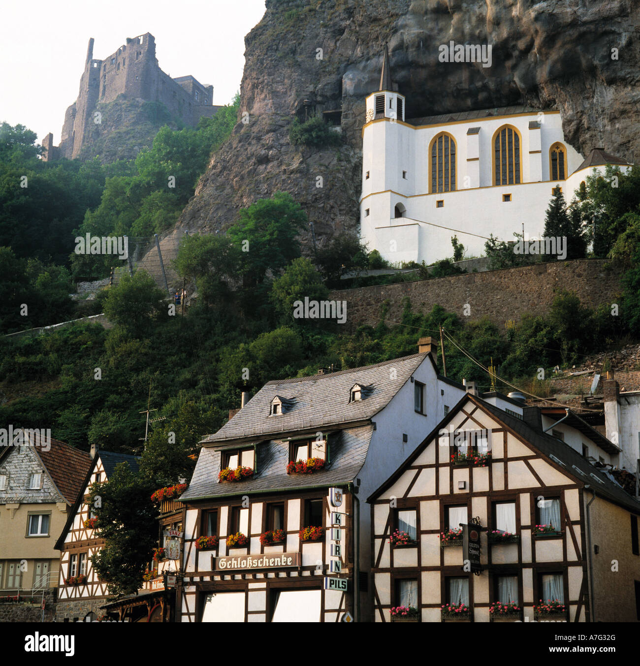 Burgruine, Schloss Oberstein, Felsenkirche, IdarOberstein, Nahetal