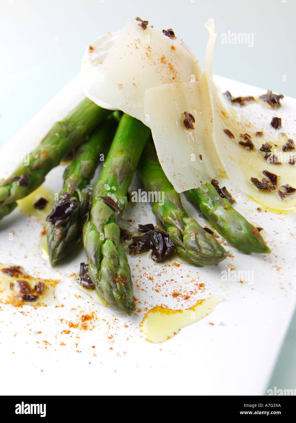 Asparagus and cheese starter Stock Photo Alamy