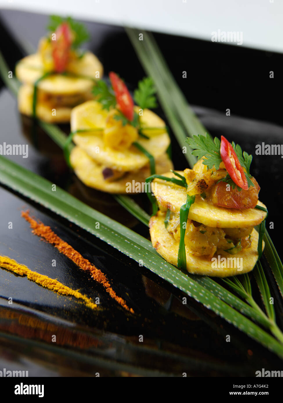 Plantain canapes finger food hi-res stock photography and images - Alamy