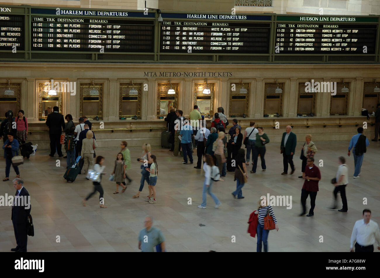 Travelers in Grand Central Terminal Stock Photo