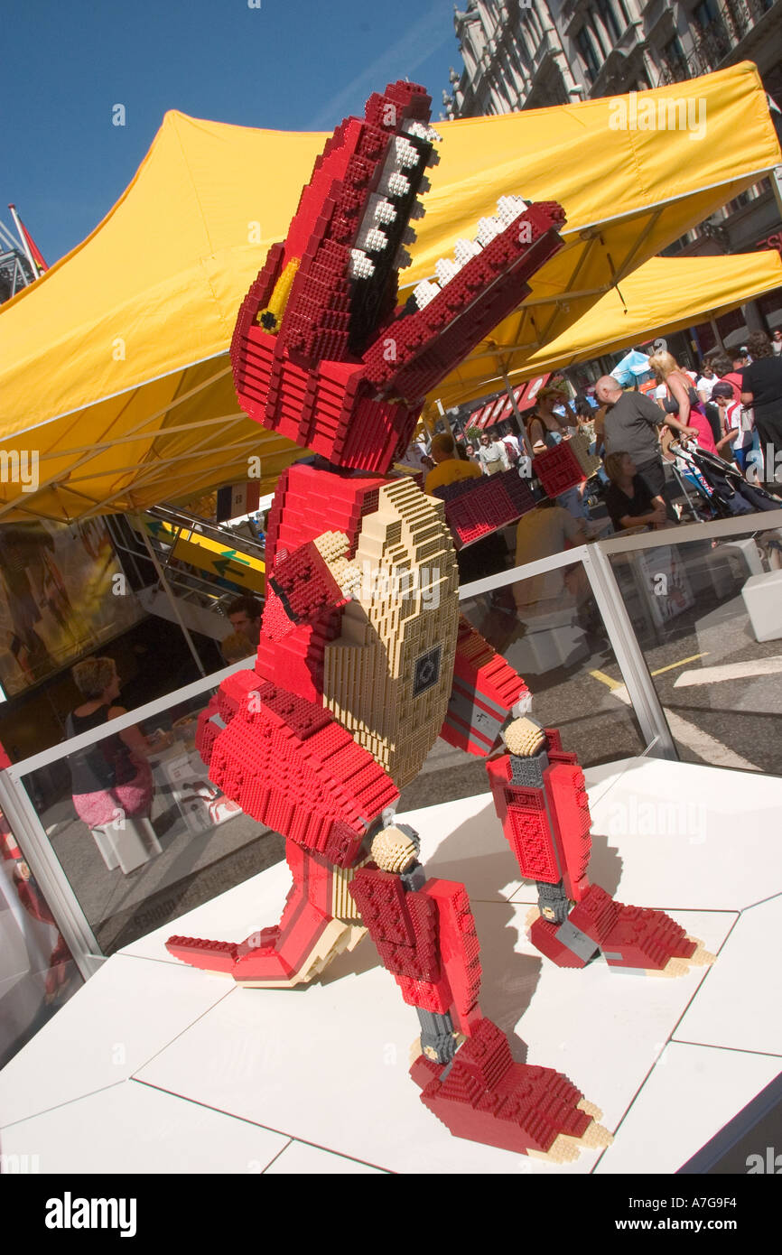 Regent Street International Festival with funfair and without traffic - giant Lego figure Stock Photo