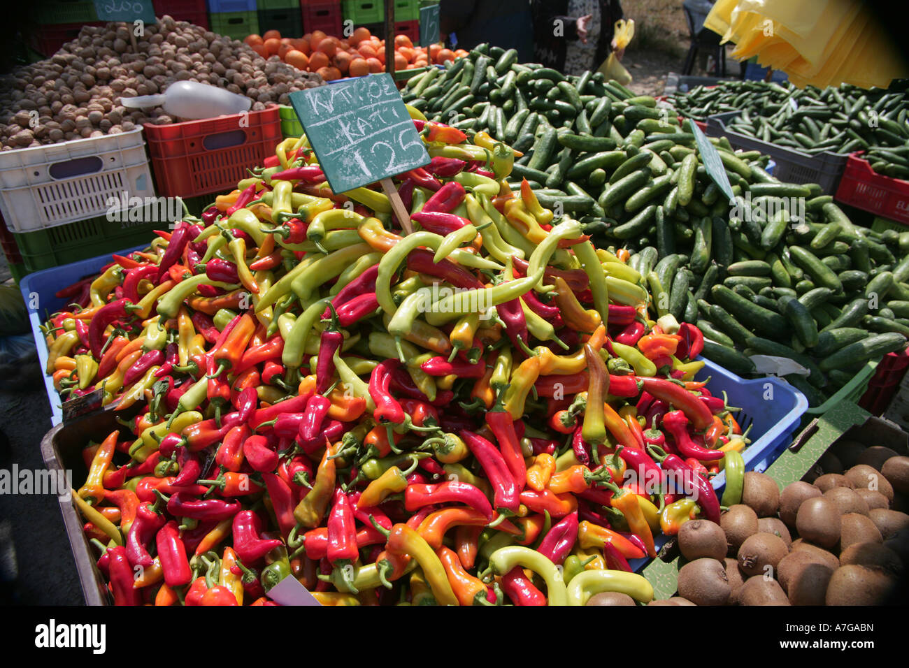 Cyprus grown vegetables in Nicosia Market Cyprus Stock Photo Alamy