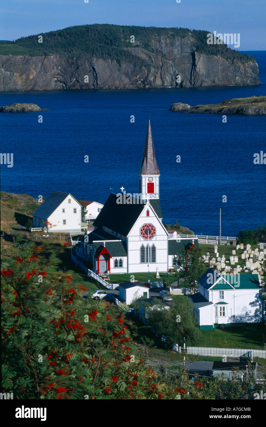 Trinity Harbour Church Bonavista Peninsula Newfoundland Canada Stock