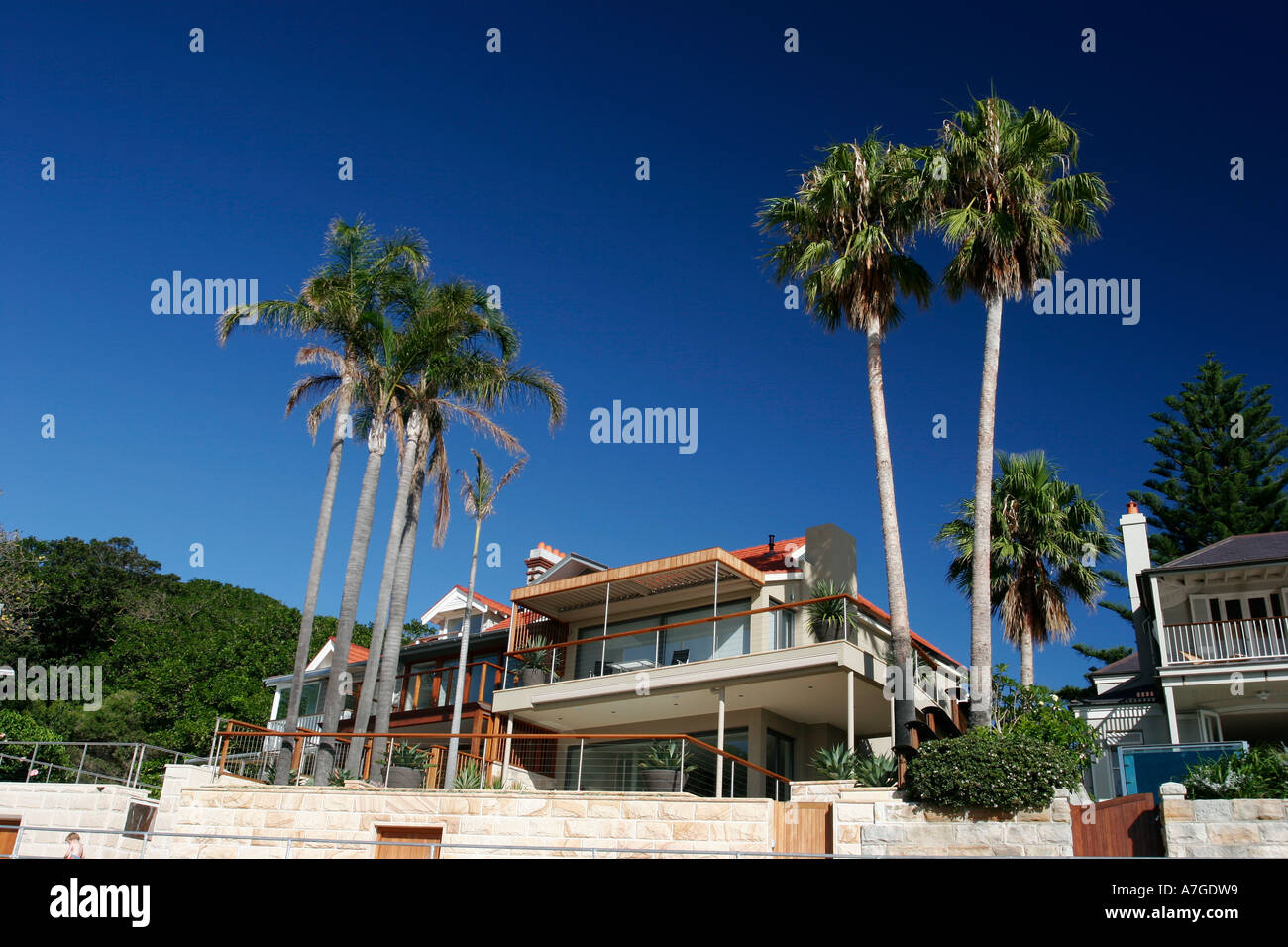 Modern beach houses Camp Cove beach near Watsons Bay. Sydney new south