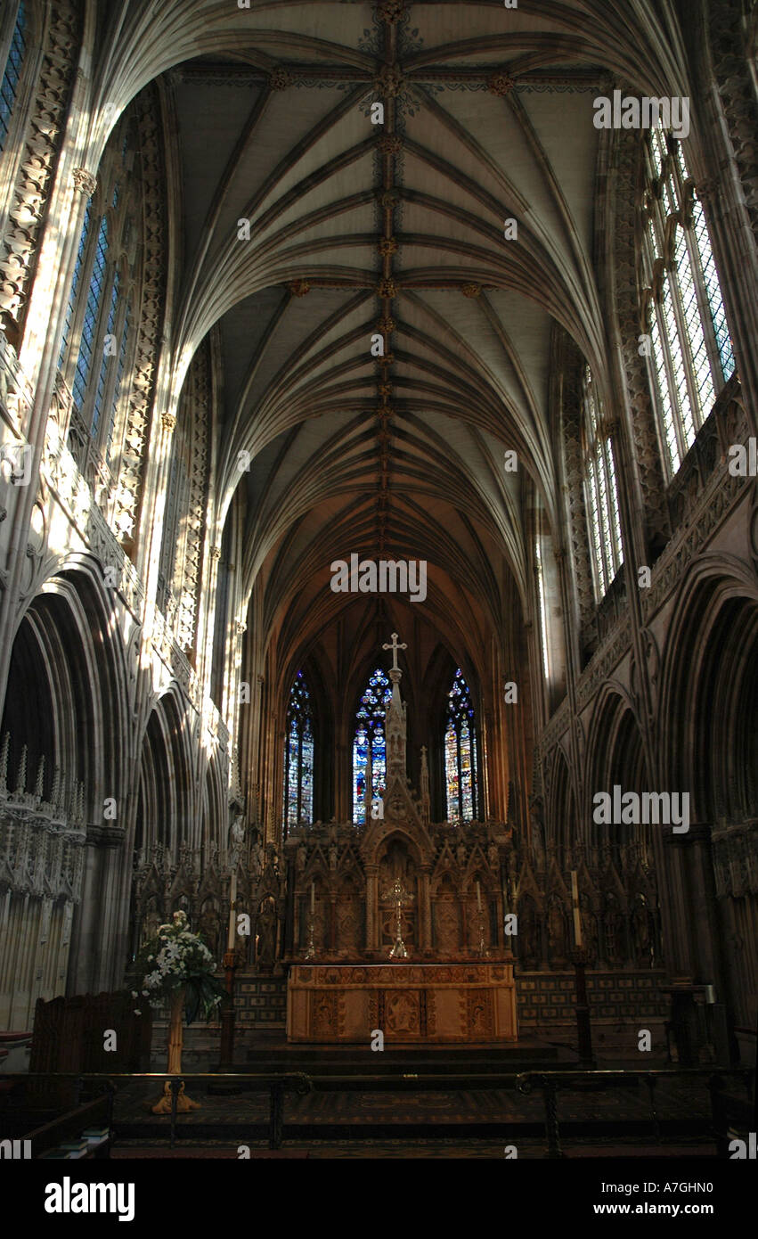 Lichfield Cathedral. St. Chads high altar Stock Photo