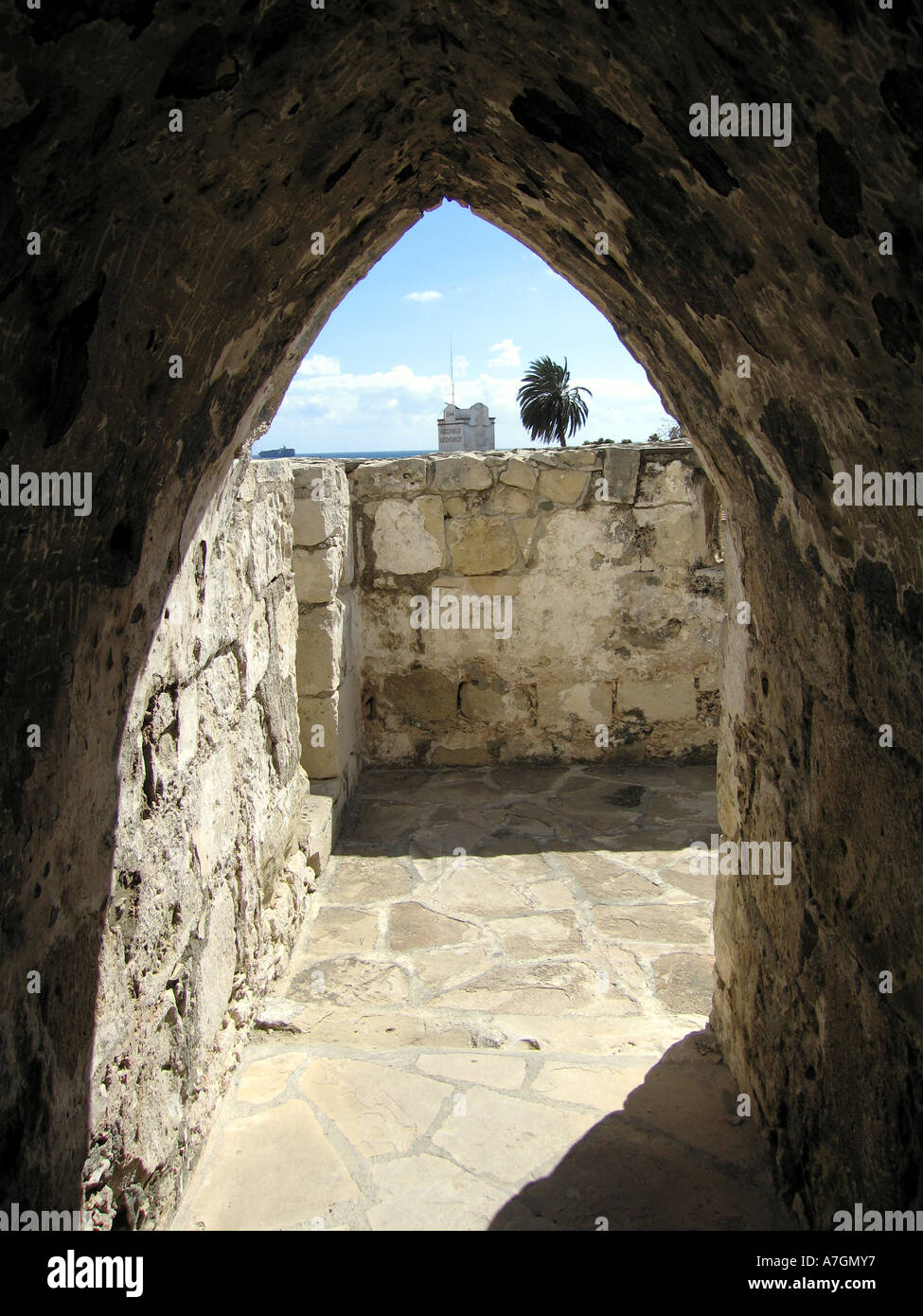 Roof of Limassol Medieval Castle in Cyprus Stock Photo