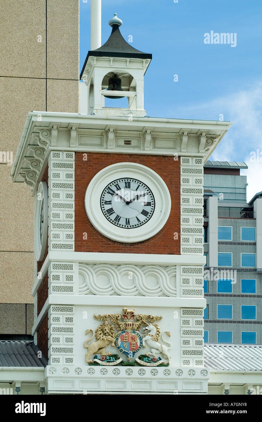 Clock Tower, Cathedral Square, Christchurch, New Zealand Stock Photo