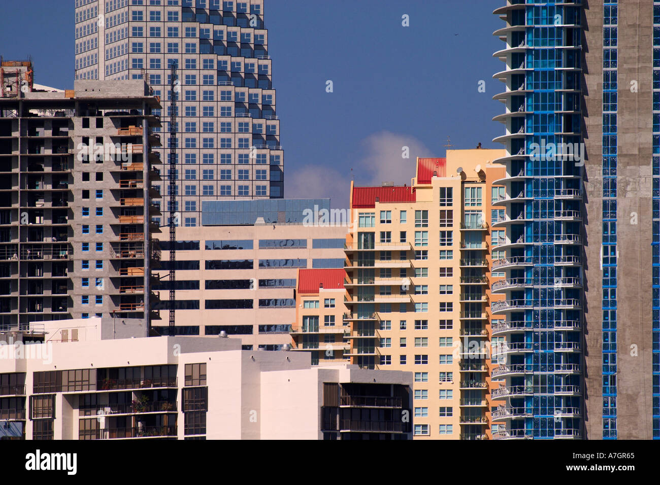 High rise condominiums, Miami Beach, Florida Stock Photo