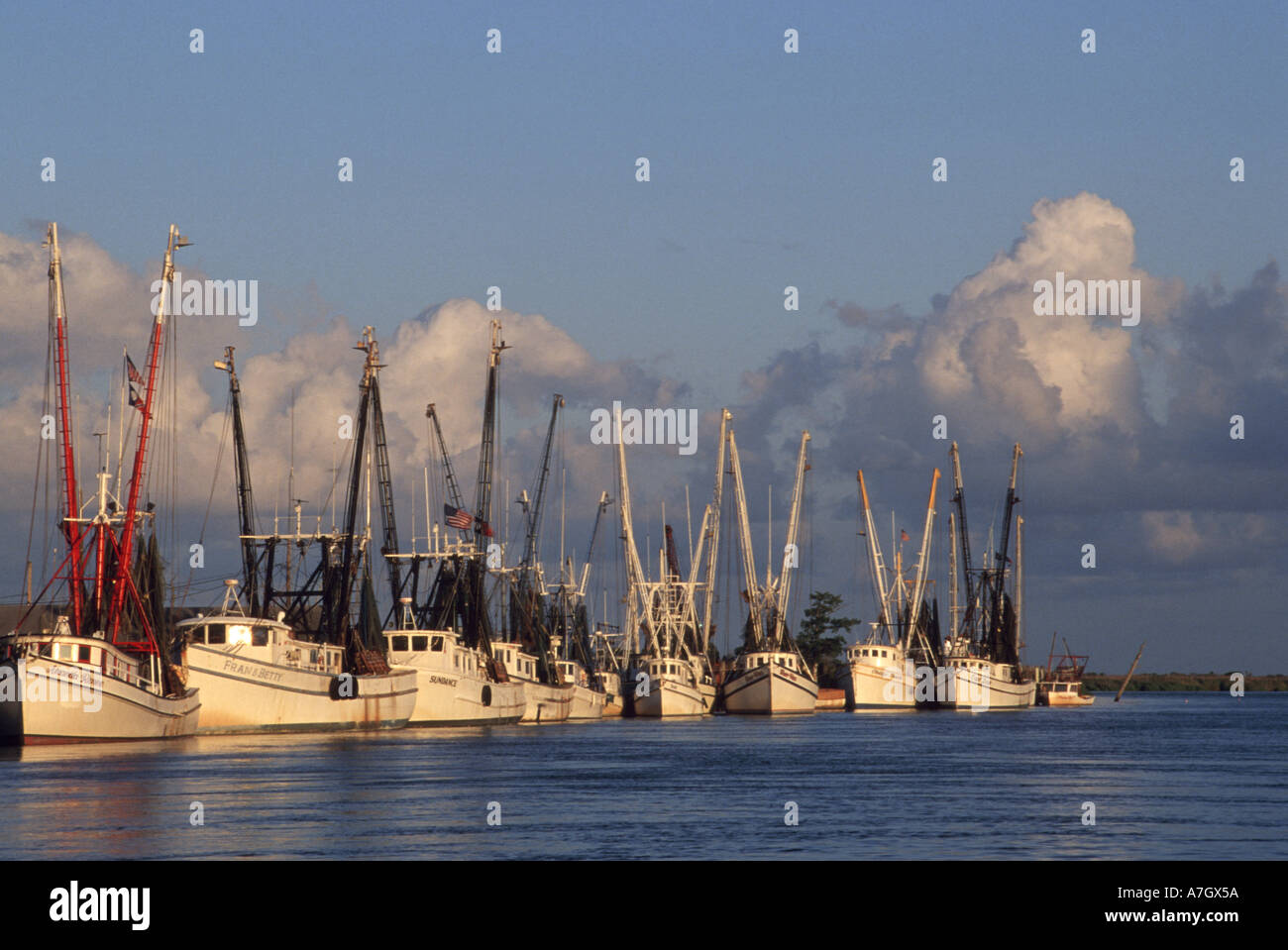 North America, U.S.A., Darien, Shrimp boats Stock Photo Alamy