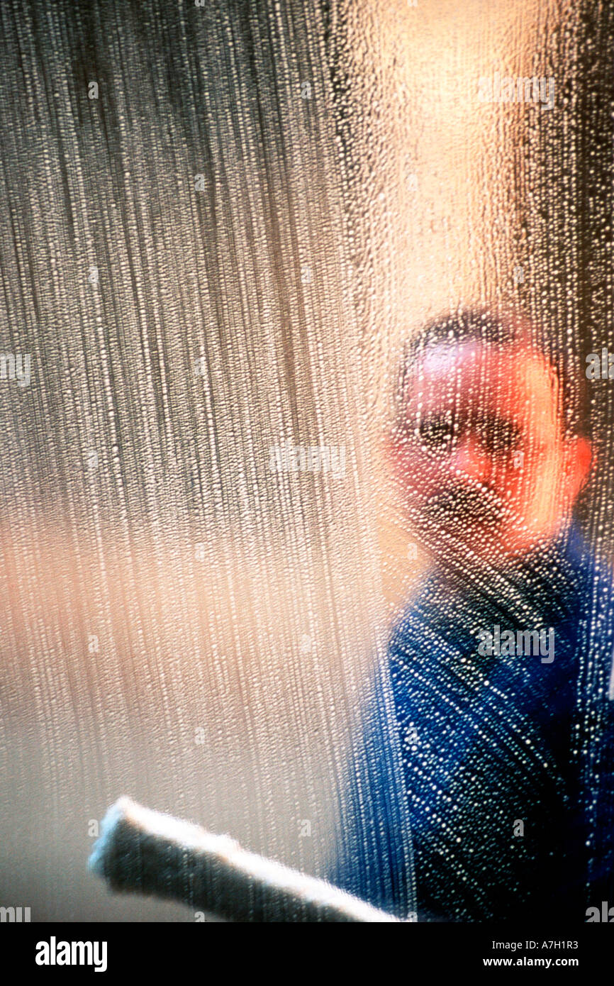 window cleaning Stock Photo