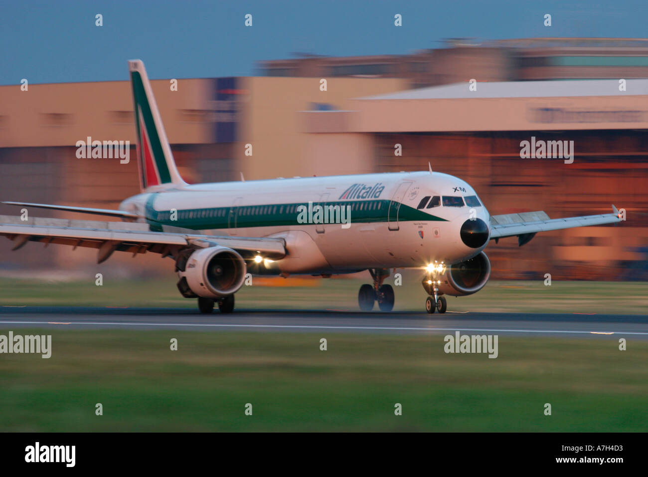 Alitalia Airbus A321 112 I BIXM London Heathrow Stock Photo