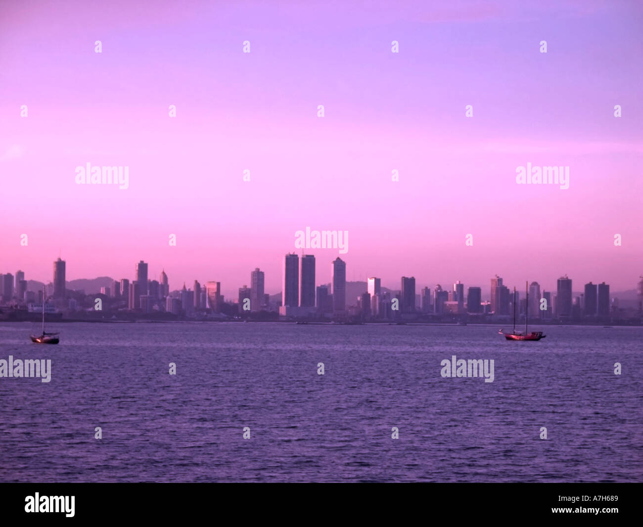 Panama City Panama Skyline Stock Photo