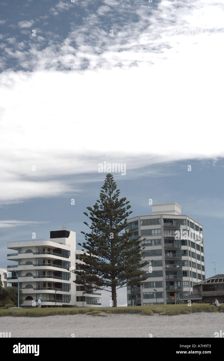 A high end apartment building on the beach at Mount Maunganui North