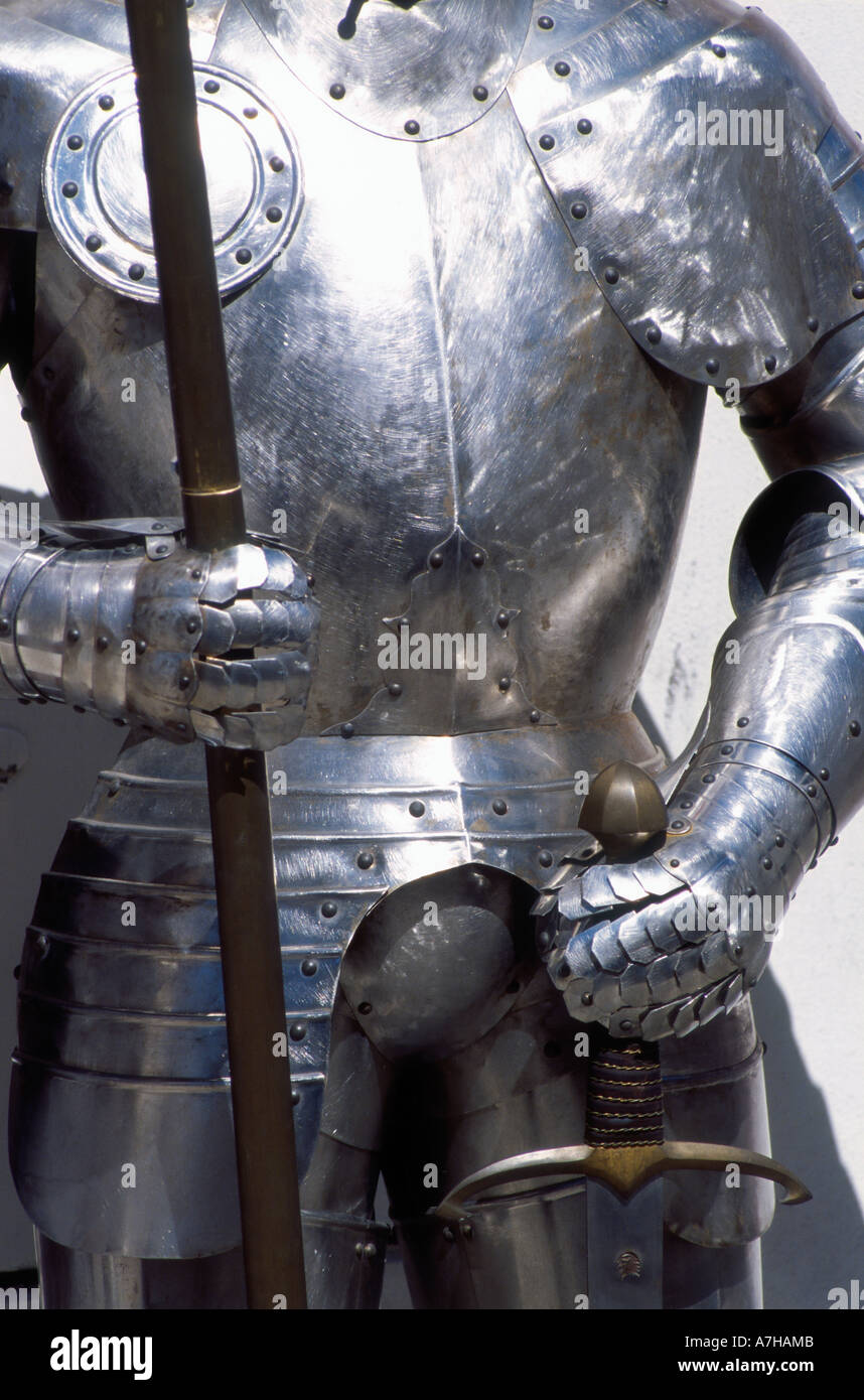 Cesky Krumlov, Medieval Armour Stock Photo