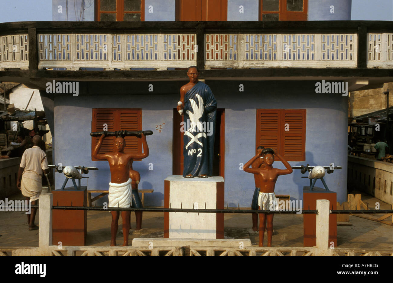 Posuban shrine, Elmina, Ghana Stock Photo Alamy