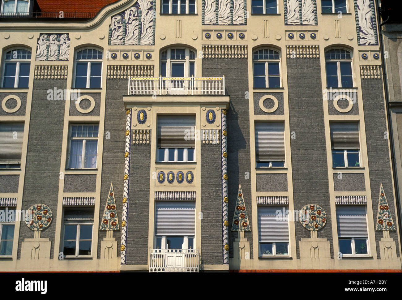 Art Nouveau, jugendstil, architecture, building, Schwabing District, capital city, city of Munich, Munich, Upper Bavaria State, Germany, Europe Stock Photo
