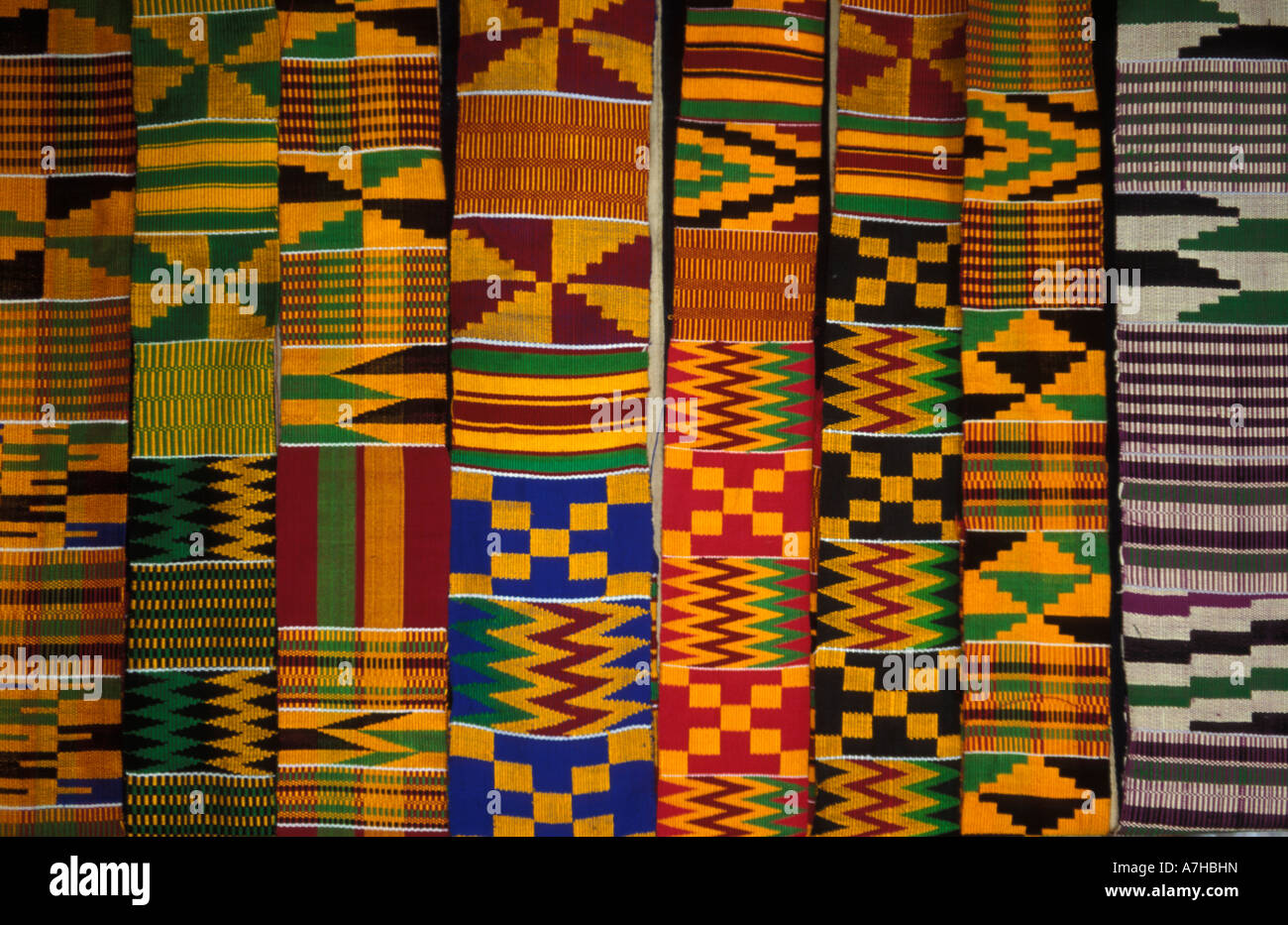 Kente cloth, Kumasi, Ashanti, Ghana Stock Photo Alamy