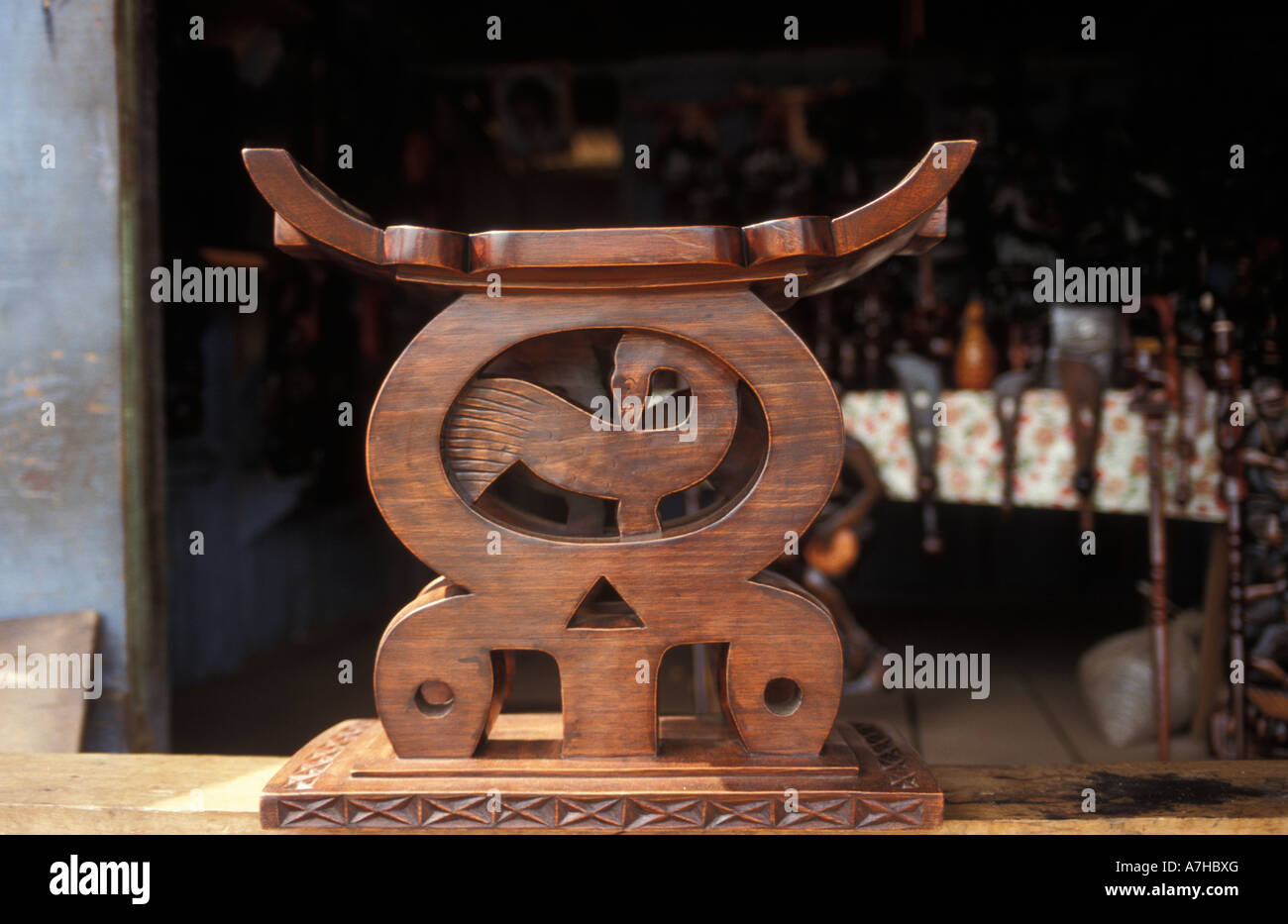 royal stool, Kumasi, Ghana Stock Photo