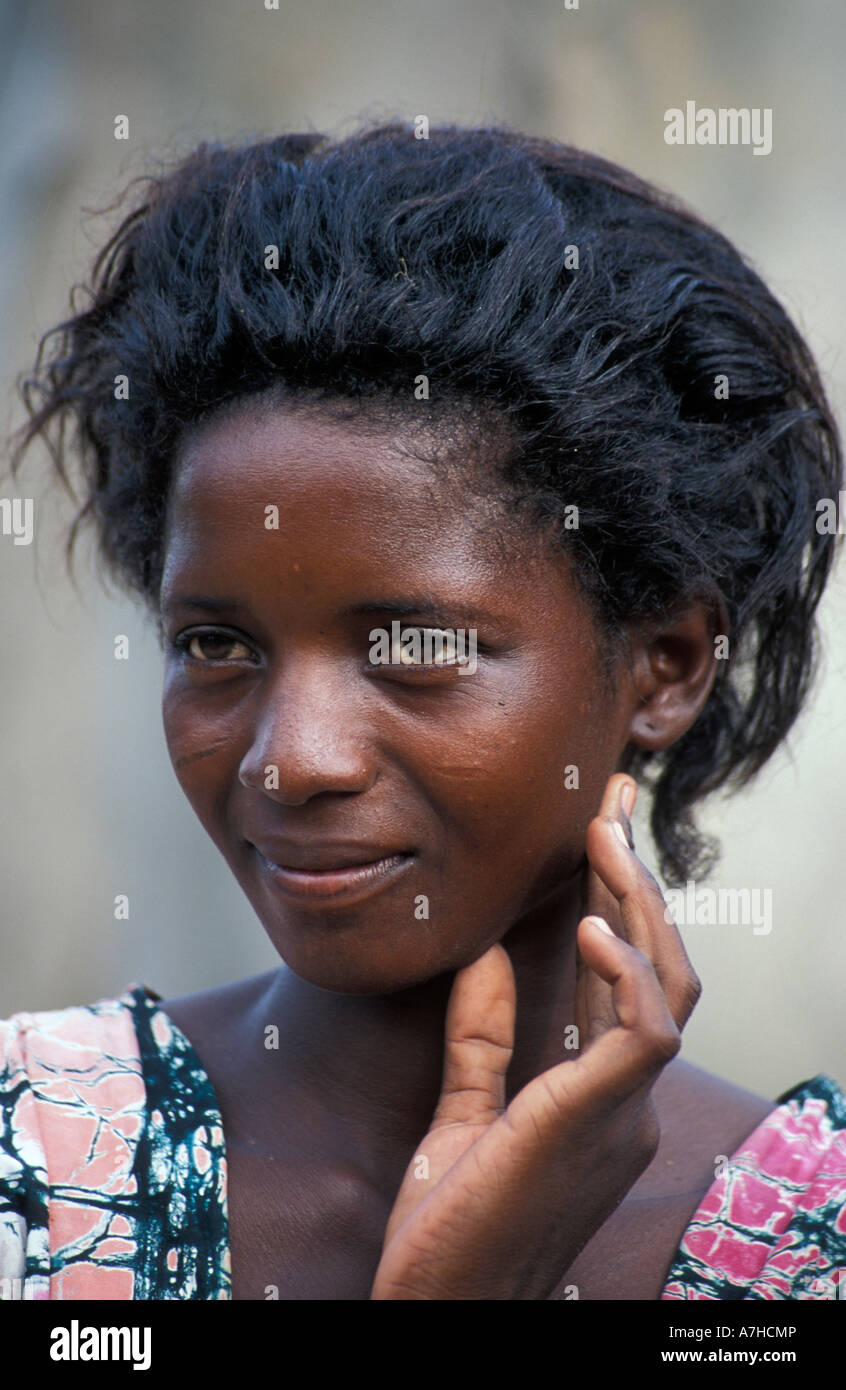 woman portrait, Sirigu, Upper East region, Ghana Stock Photo