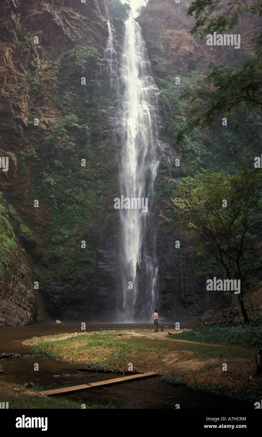 Wli falls or Agumatsa falls is the highest waterfall in Ghana, Agumatsa Wildlife Sanctuary, Ghana Stock Photo