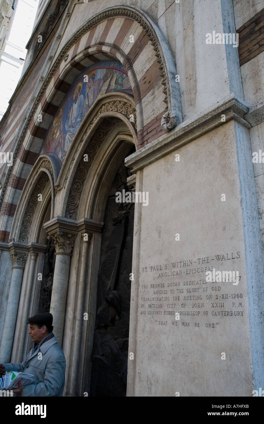 St Pauls within the walls Anglican episcopal church Rome Stock Photo