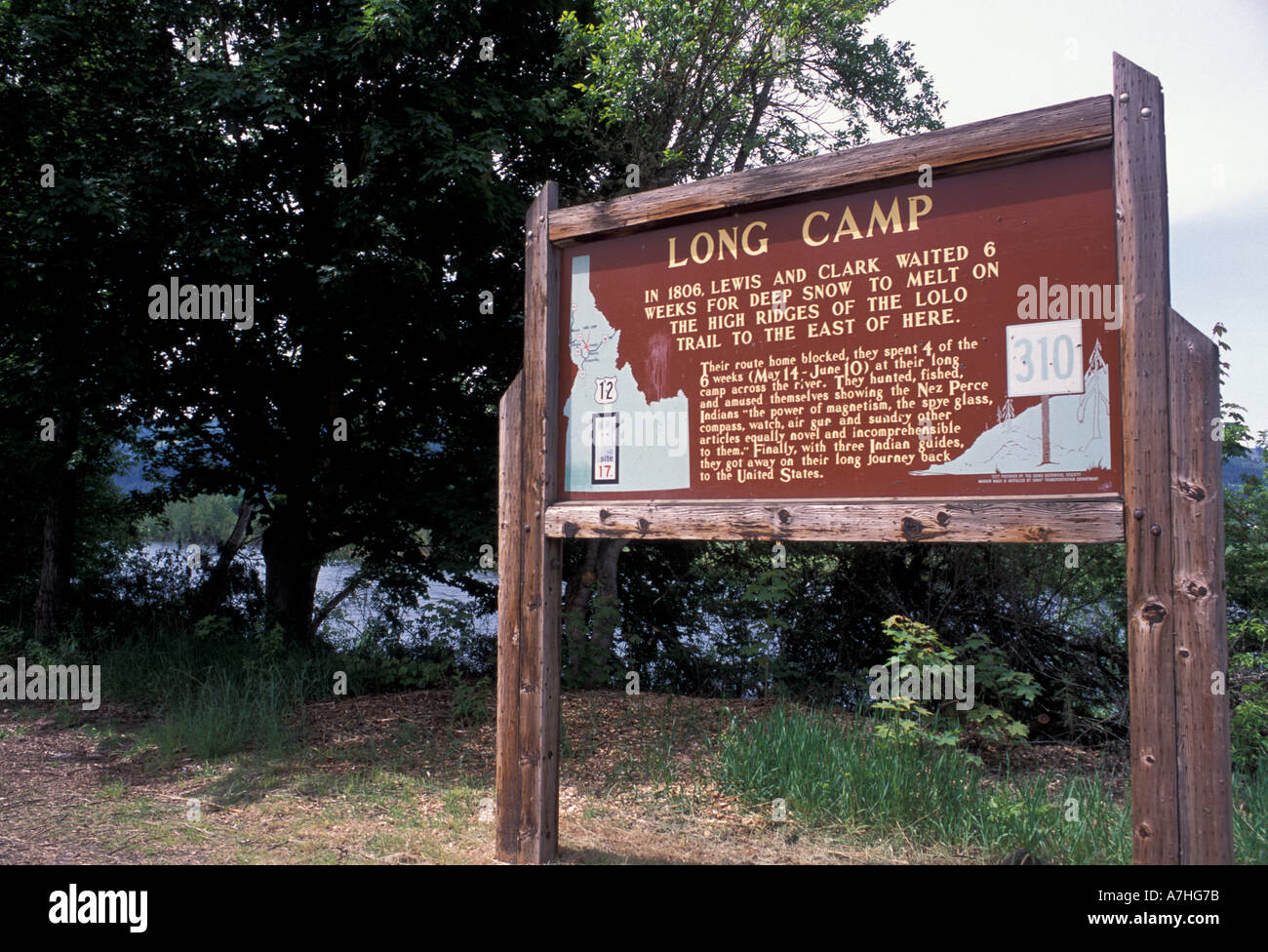 USA, Lewis and Clark Trail, Idaho, Kamiah, Long Camp, where Lewis and