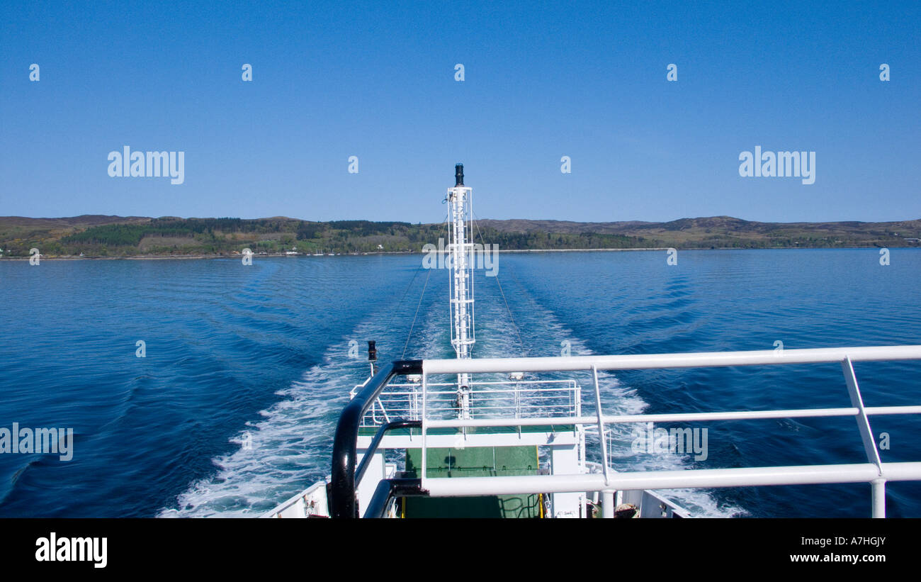 View back to Skye from the Armadale to Mallaig Cal Mac Ferry Scotland UK Stock Photo Alamy