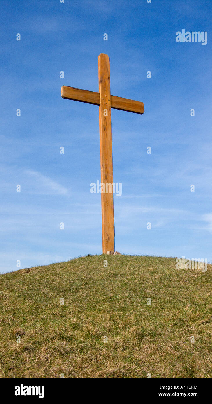 Easter Cross on Cherhill Down Wiltshire UK Stock Photo - Alamy