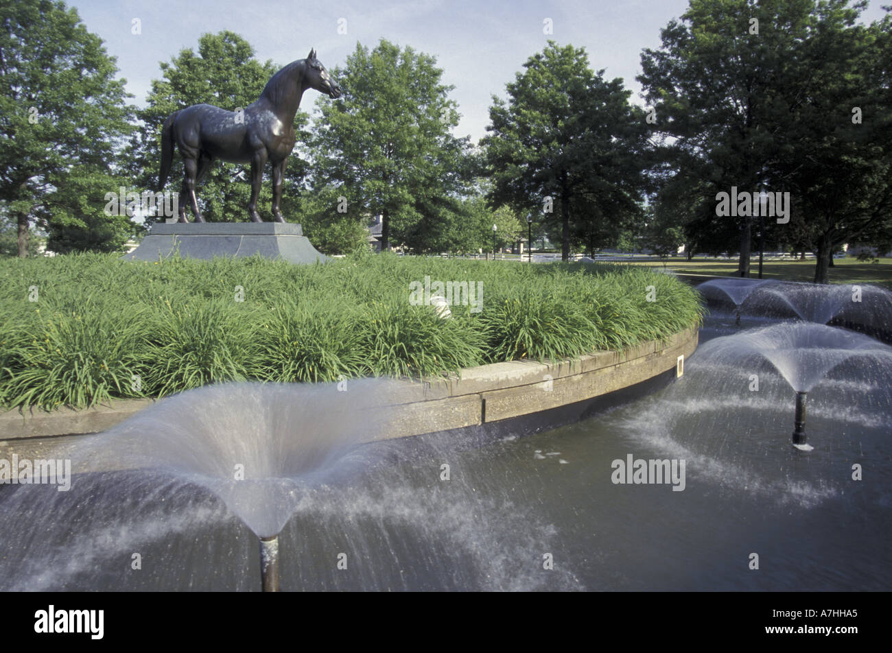 NA, USA, Kentucky, Lexington. Man O War monument, Kentucky Horse Park Stock Photo