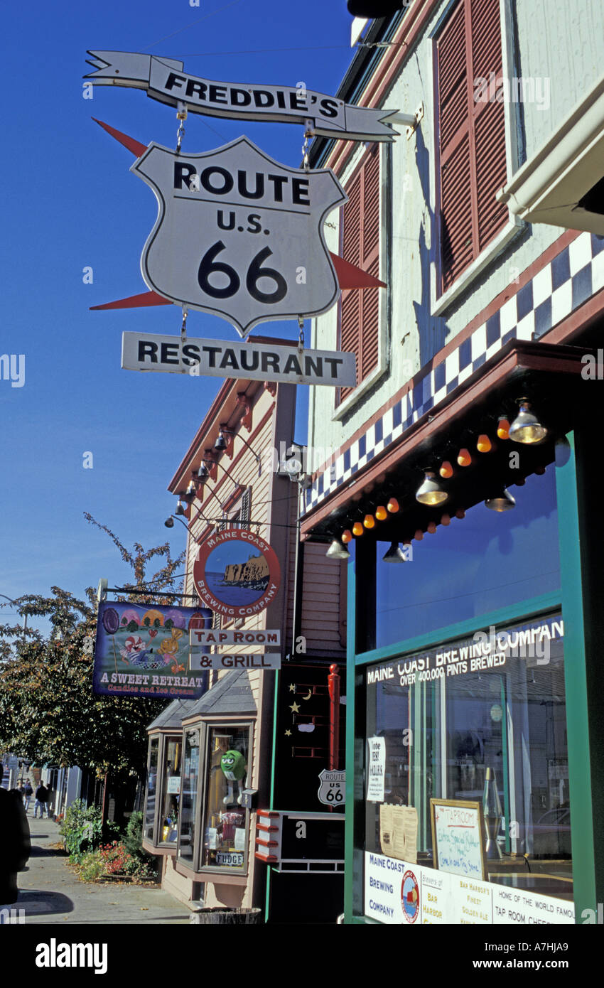 North America Usa Maine Mount Desert Island Bar Harbor Stock