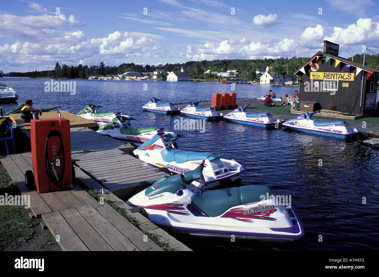 North America, US, ME, Northern Forest. Recreation. Jet skis on