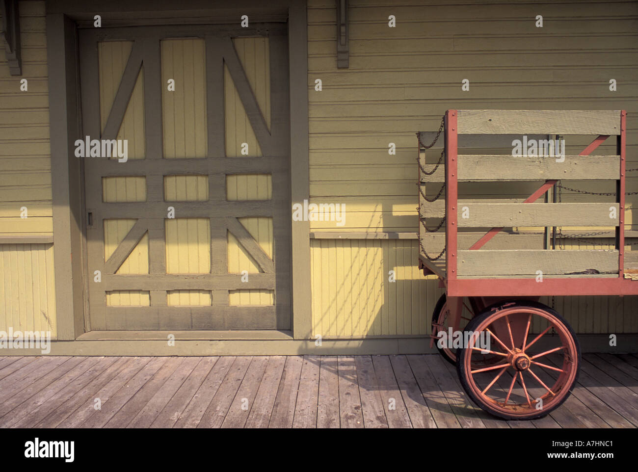 Missouri, St Charles restored train depot along Katy Trail State Park