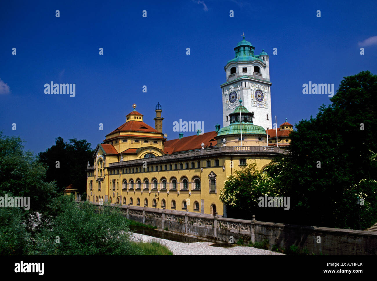 Public Bath, Volksbad, capital city, Munich, Upper Bavaria State, Germany, Europe Stock Photo