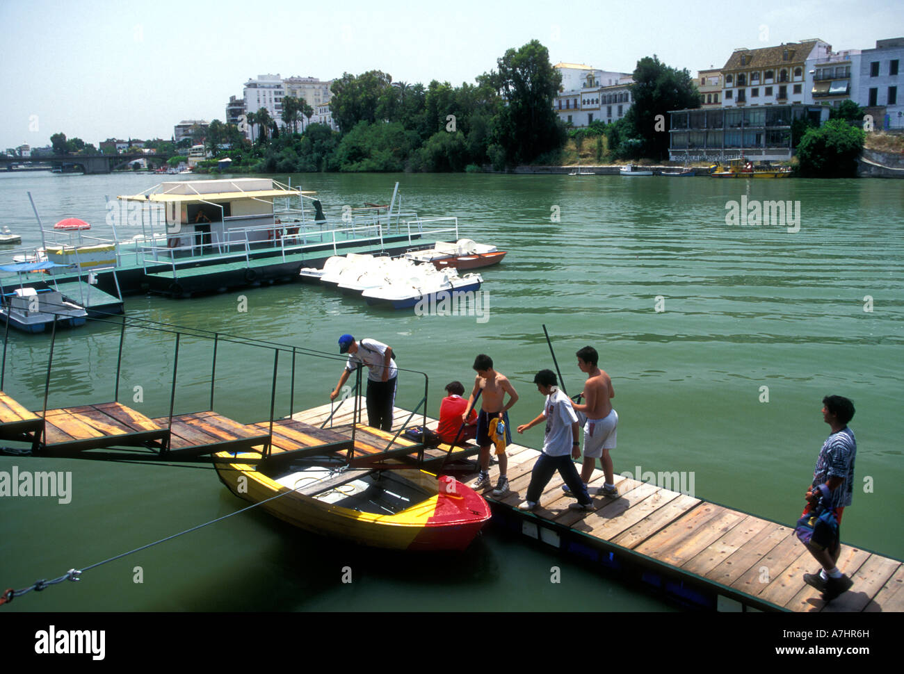 Spaniards, Spaniard, Spanish boys, Spanish, boys, boating, Guadalquivir