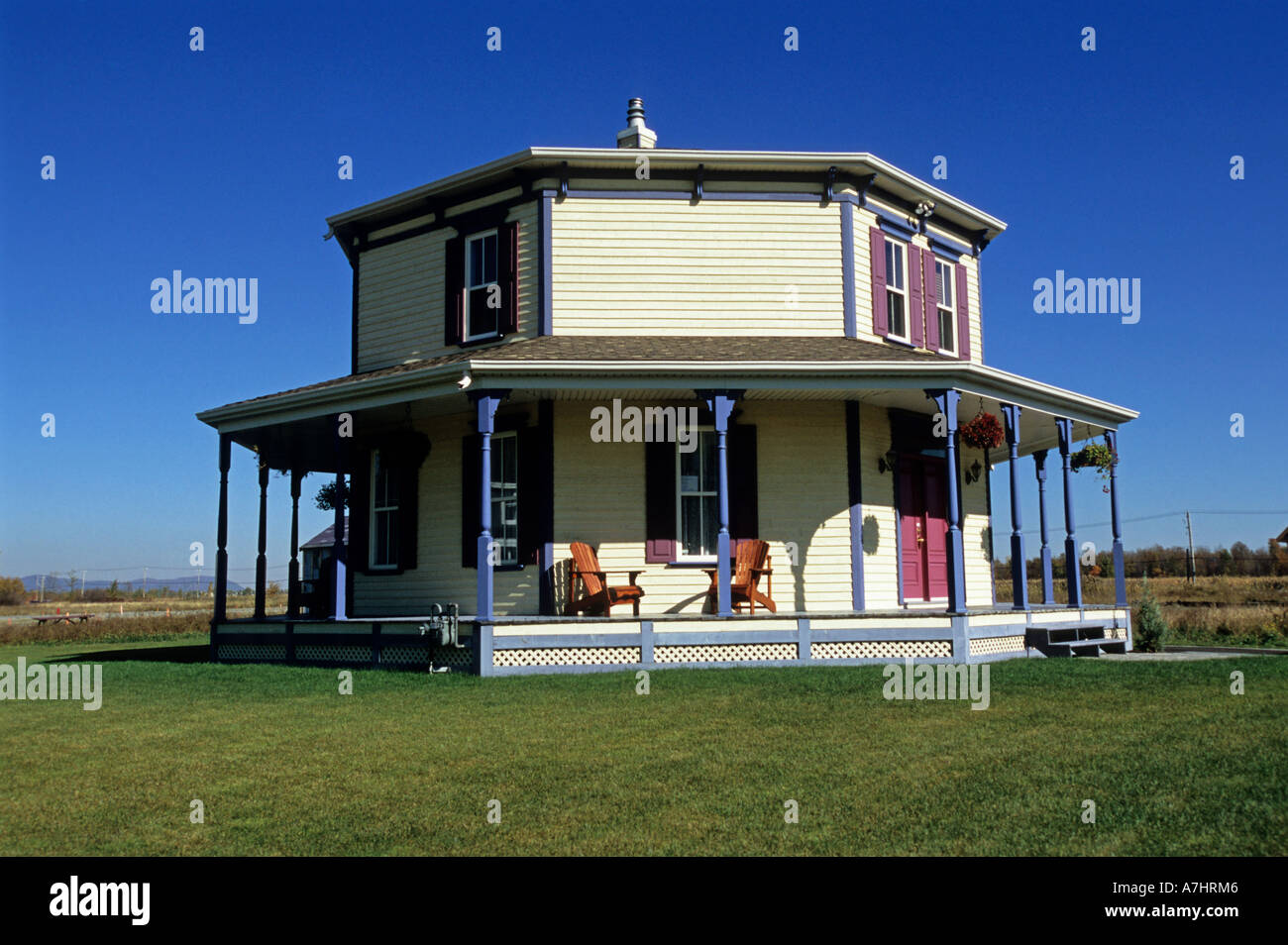 House with round form Chambly Quebec Canada Stock Photo