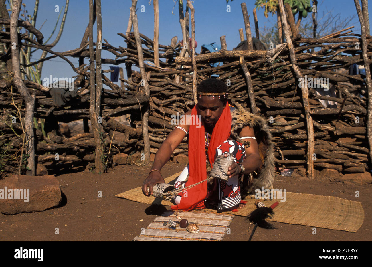 Sotho Sangoma Throwing The Bones, Basotho Cultural Village, Golden 734