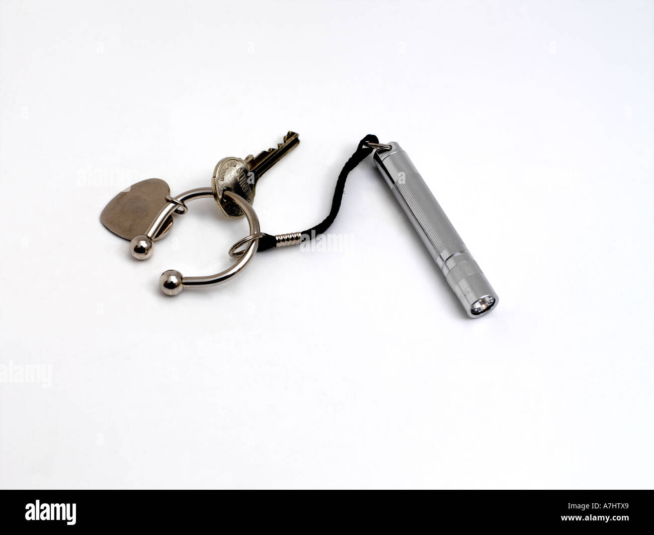 Key Ring Torch and Key Stock Photo Alamy