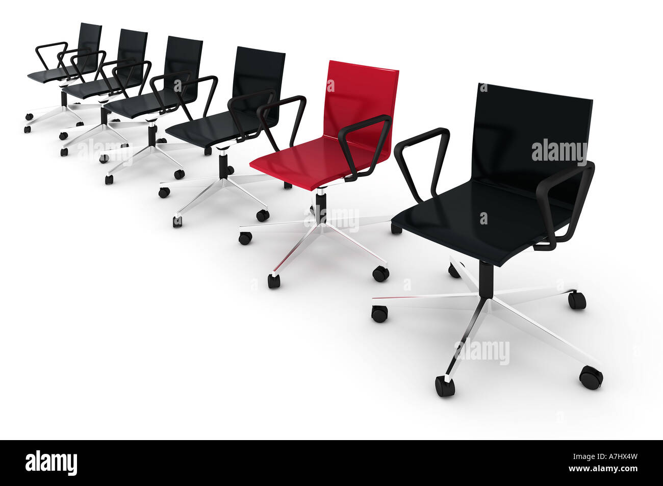 Row of office chairs Stock Photo Alamy